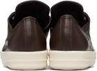 Rick Owens Brown Temple Extreme Low Sneakers