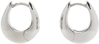 Maison Margiela Silver Textured Hoop Earrings