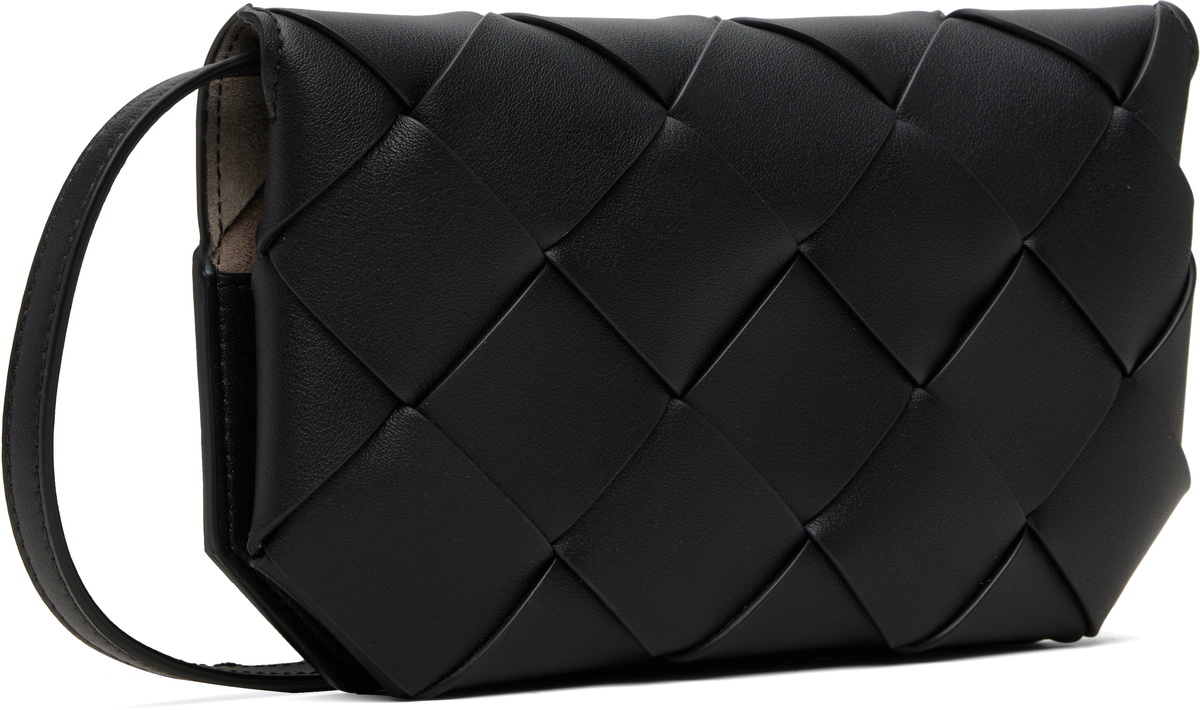 Bottega Veneta Black Diago Phone Pouch