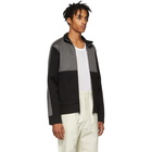 Helmut Lang Black and Grey Contrast Track Jacket