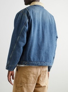 Carhartt WIP - OG Detroit Corduroy-Trimmed Padded Denim Jacket - Blue