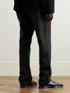 Fear of God - Forum Straight-Leg Virgin Wool and Cashmere-Blend Drawstring Trousers - Black