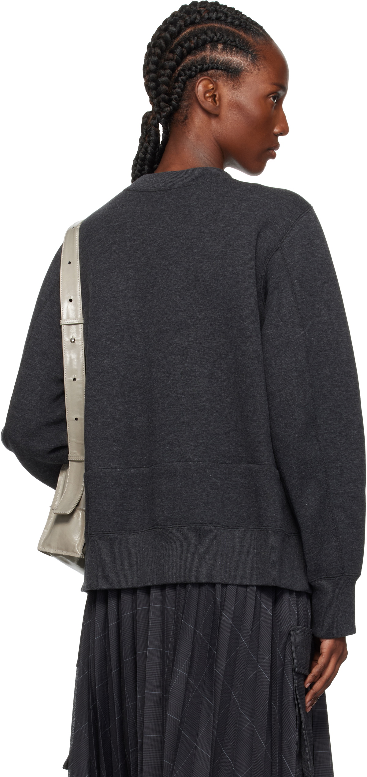 sacai Gray Sponge Sweatshirt