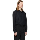 BALMAIN Black 'Balmain Paris' Cotton Poplin Shirt