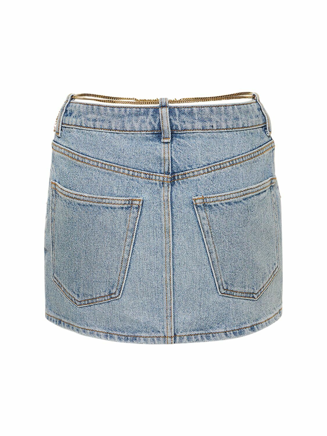 【23AW NEW】Alexander Wang / Vフロント ミニデニムスカート ALEXANDER WANG - V Front Denim Mini Skirt Alexander Wang