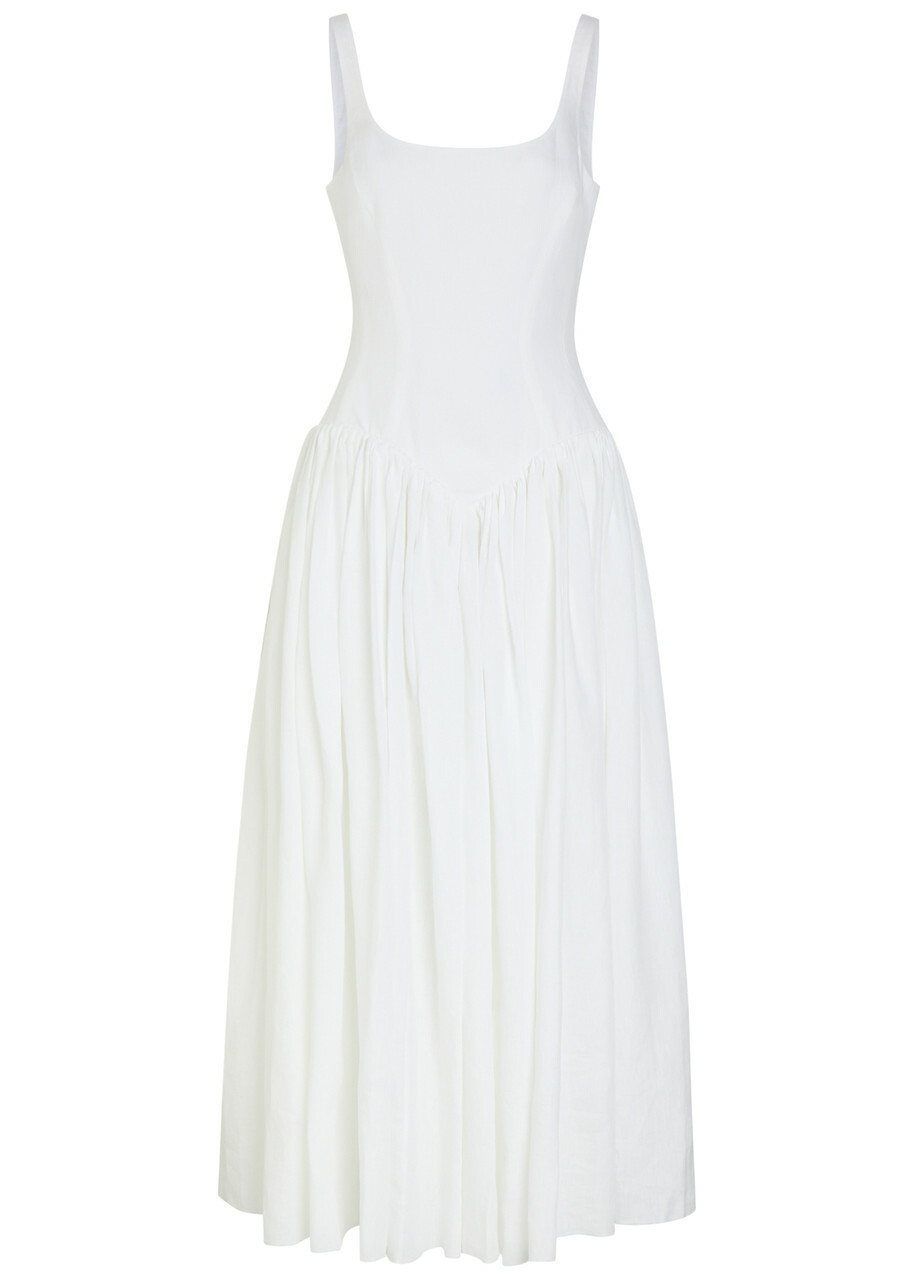 Gabriela Hearst Naia Linen Maxi Dress White