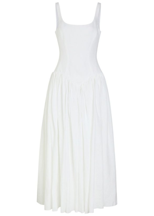 Photo: Gabriela Hearst Naia Linen Maxi Dress White