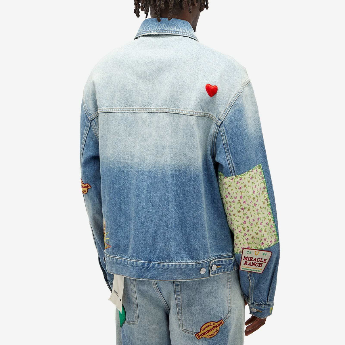 Nahmias Men's Playground Upcycled Denim Jacket in Light Wash