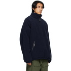 Balenciaga Navy Sherpa Half-Zip Jacket