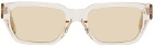 Garrett Leight Transparent & Yellow Mayan Sunglasses