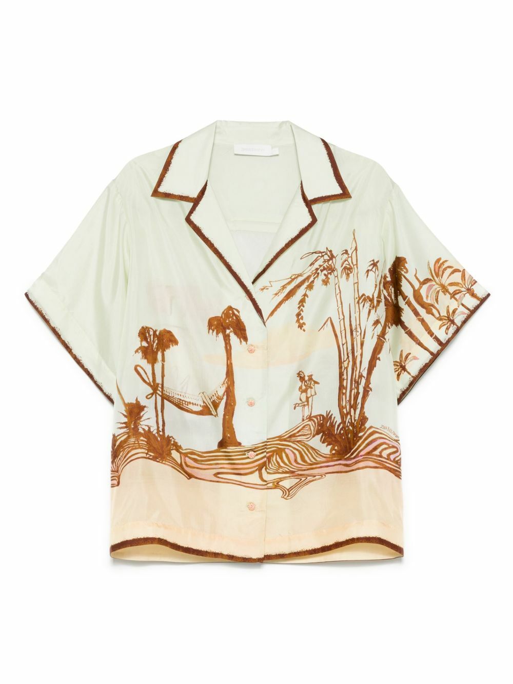 Zimmermann Acacia striped neck-tie blouse Zimmermann
