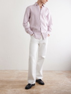 Zegna - Striped Linen Shirt - Pink