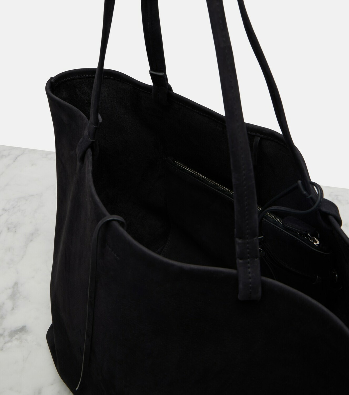 The Row Park Three suede tote bag