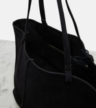 The Row Park Three suede tote bag