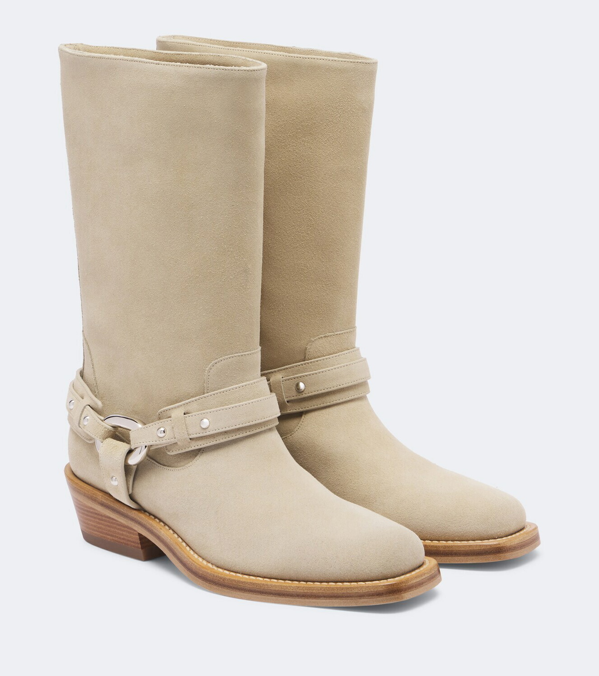 Rabanne Suede biker boots