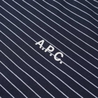 A.P.C. Men's Bastian Stripe T-Shirt in Dark Navy