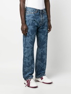 PALM ANGELS - Printed Denim Jeans