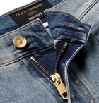Dolce & Gabbana - Skinny-Fit Distressed Stretch-Denim Jeans - Men - Light denim
