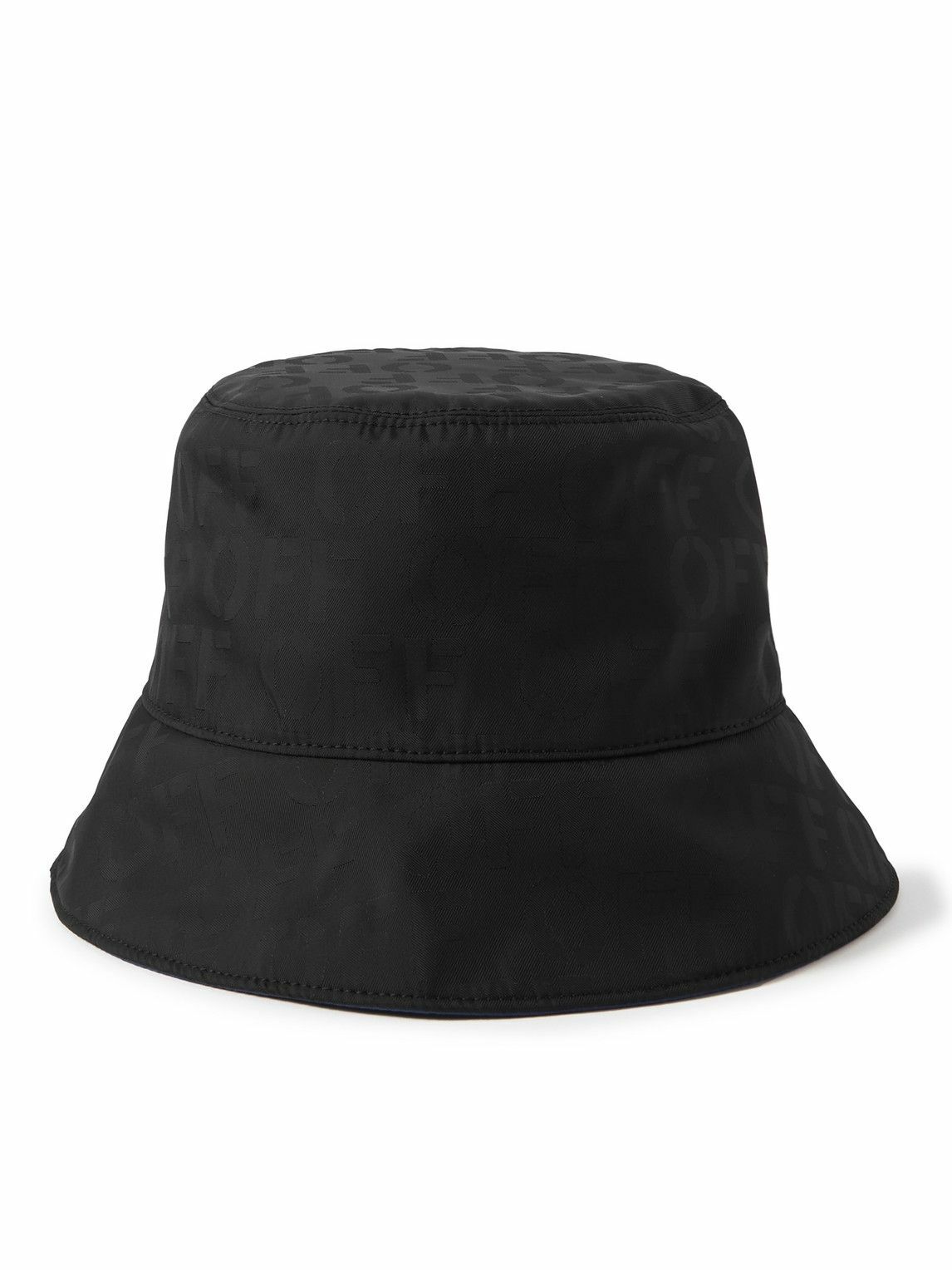 Off-White - Reversible Logo-Jacquard Twill Bucket Hat - Black Off-White