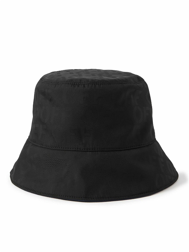 Photo: Off-White - Reversible Logo-Jacquard Twill Bucket Hat - Black