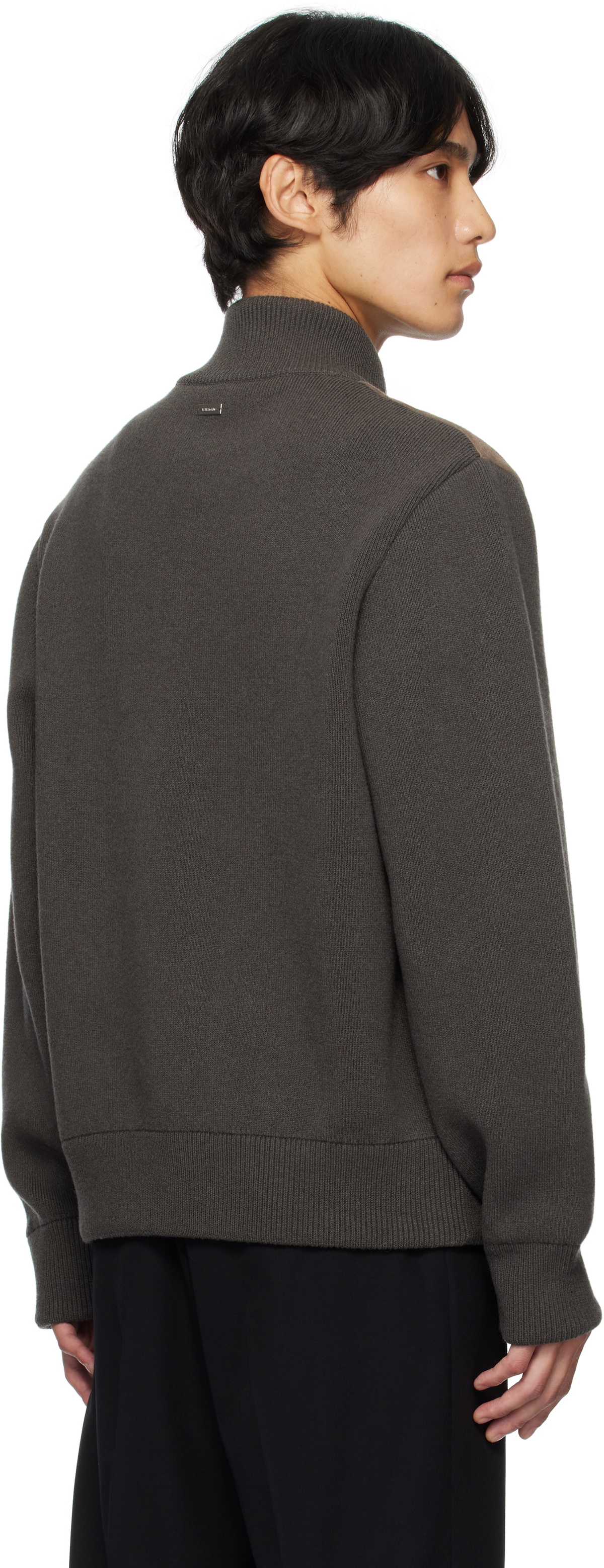 Ferragamo Brown Leather Insert Jacket
