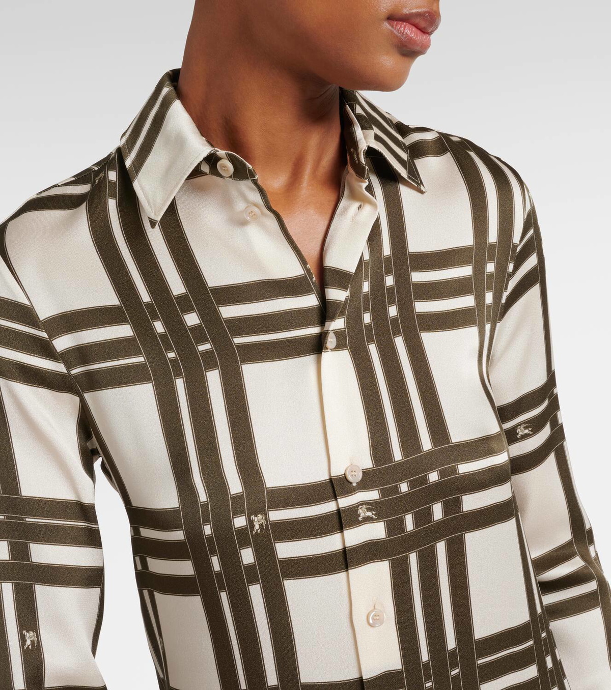 Burberry Ribbon Check silk shirt dress Burberry