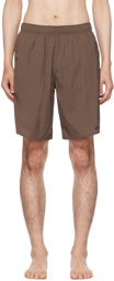 Jil Sander Brown Printed Swim Shorts
