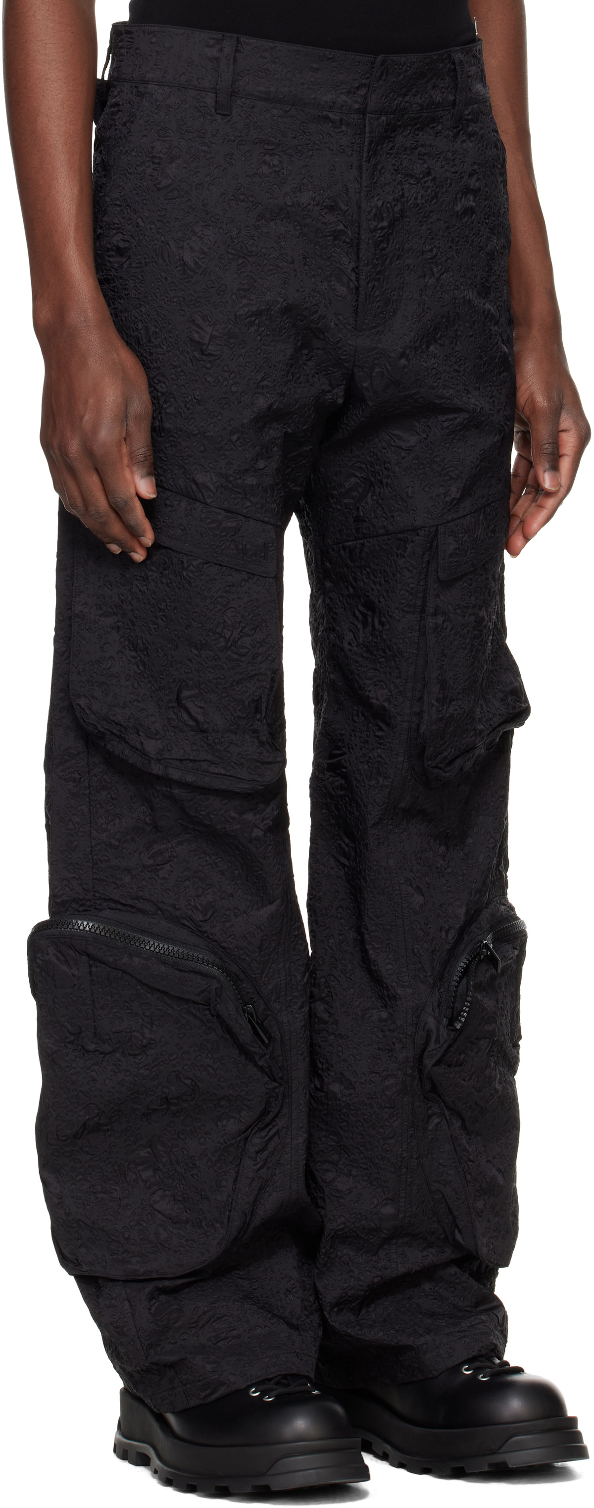 HELIOT EMIL Black Ventifact Cargo Pants