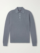 Begg & Co - Adrien Cashmere and Silk -Blend Polo Sweater - Gray