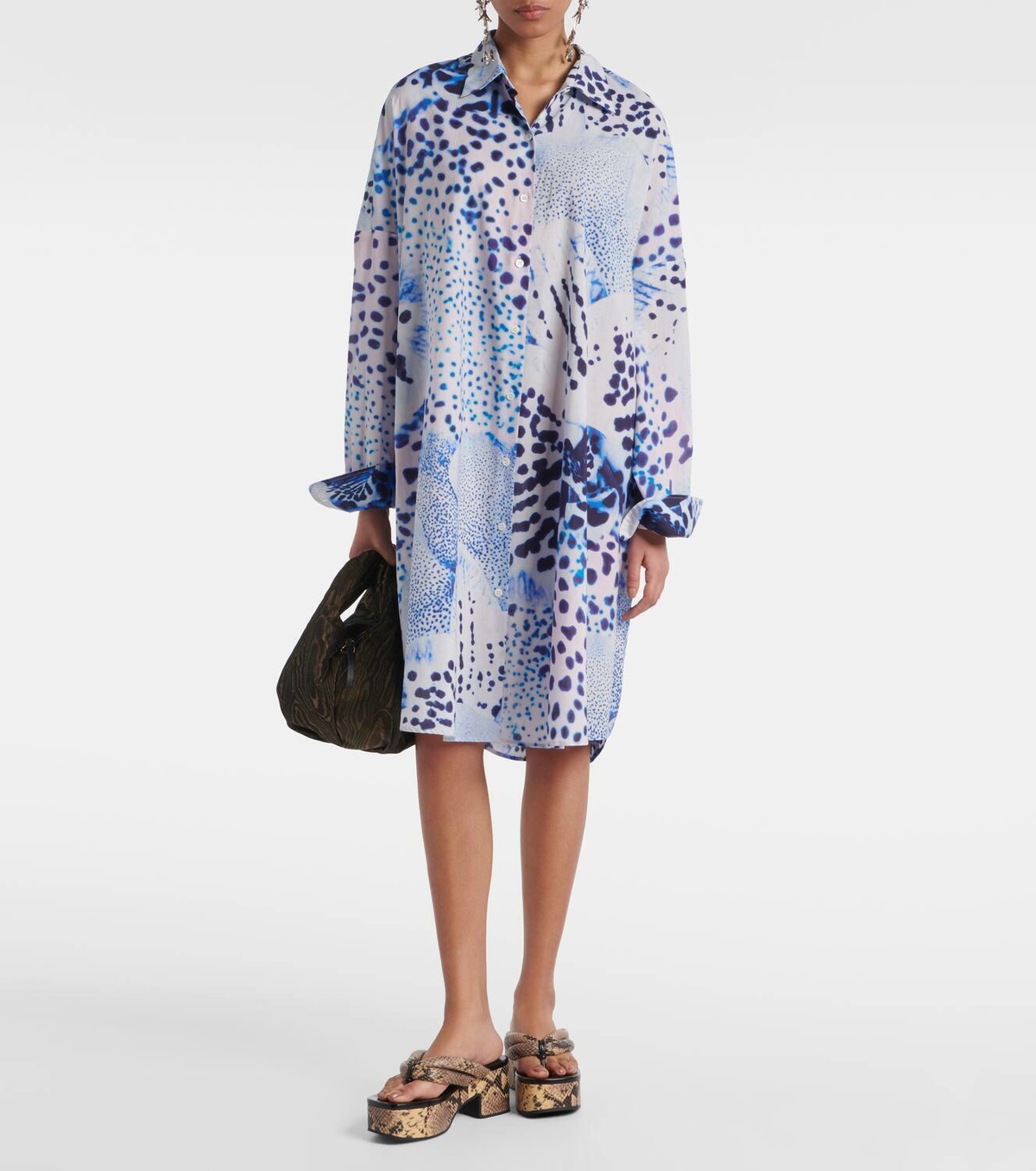Dries Van Noten Printed cotton voile shirt