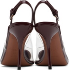 ALAÏA Burgundy 'Le Cœur' Slingback Heels