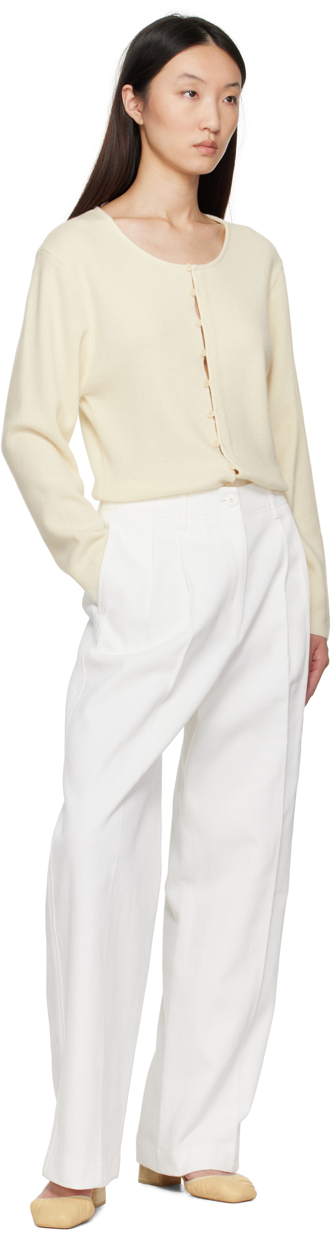 LE17SEPTEMBRE Off-White Button Down Cardigan
