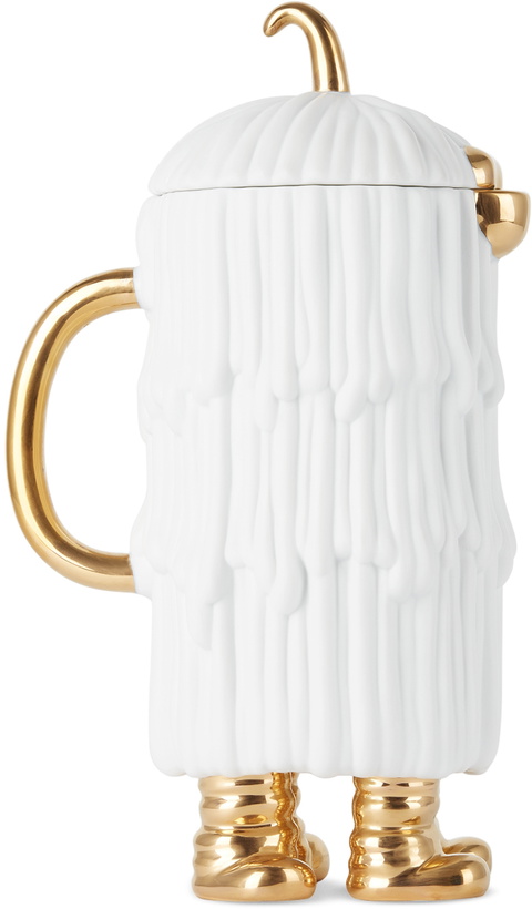 Photo: L'OBJET White & Gold Haas Brothers Djuna Coffee & Tea Pot, 1.4 L