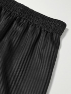 Derek Rose - Woburn 8 Striped Silk-Satin Boxer Shorts - Black