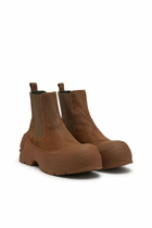 Diesel D-Donald-Chelsea boots in waxed suede and rubber - Boots Mens in Brown
