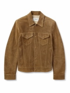 CELINE - Suede Trucker Jacker - Brown