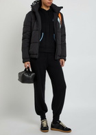 AN-Y1 Riski Logo-embroidered Padded Shell Jacket Black