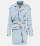 Alexandre Vauthier - Asymmetric zipped denim minidress