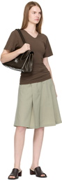 BY FAR Brown Francisco Lamb Nappa Leather Heeled Sandals