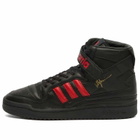 Adidas x Willy Chavarria Forum Hi Sneaker in Core Black/Red/Carbon