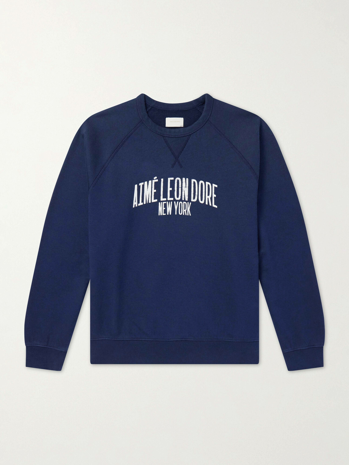 Aimé Leon Dore - Logo-Print Cotton-Blend Jersey Sweatshirt - Blue