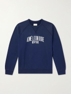 Aimé Leon Dore - Logo-Print Cotton-Blend Jersey Sweatshirt - Blue