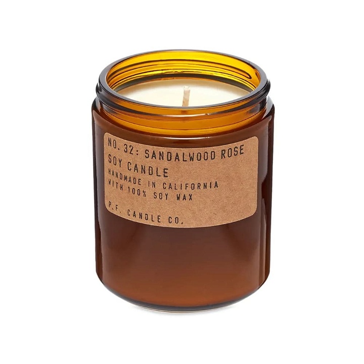 Photo: P.F. Candle Co No.32 Sandalwood Rose Soy Candle in 204g