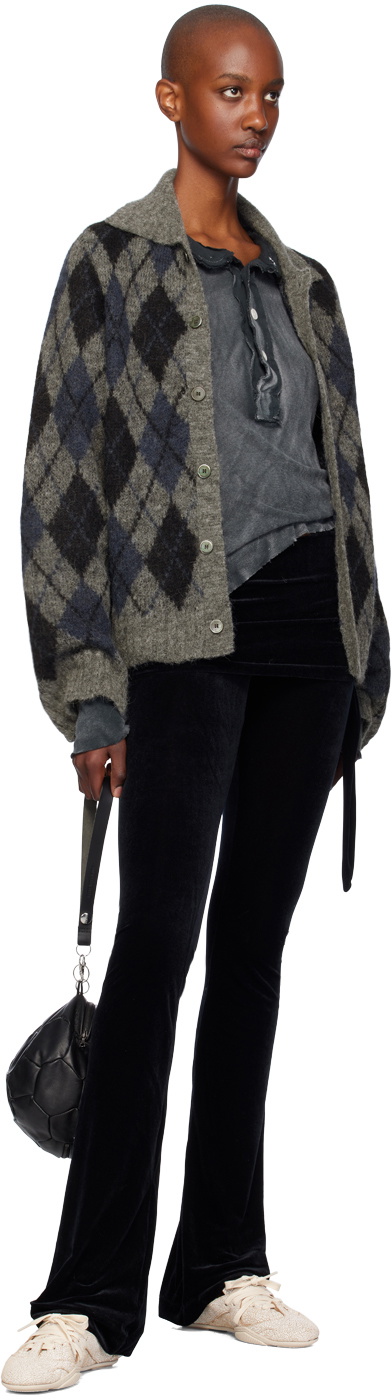 OPEN YY Black Velvet Skirt Layered Lounge Pants OPEN YY