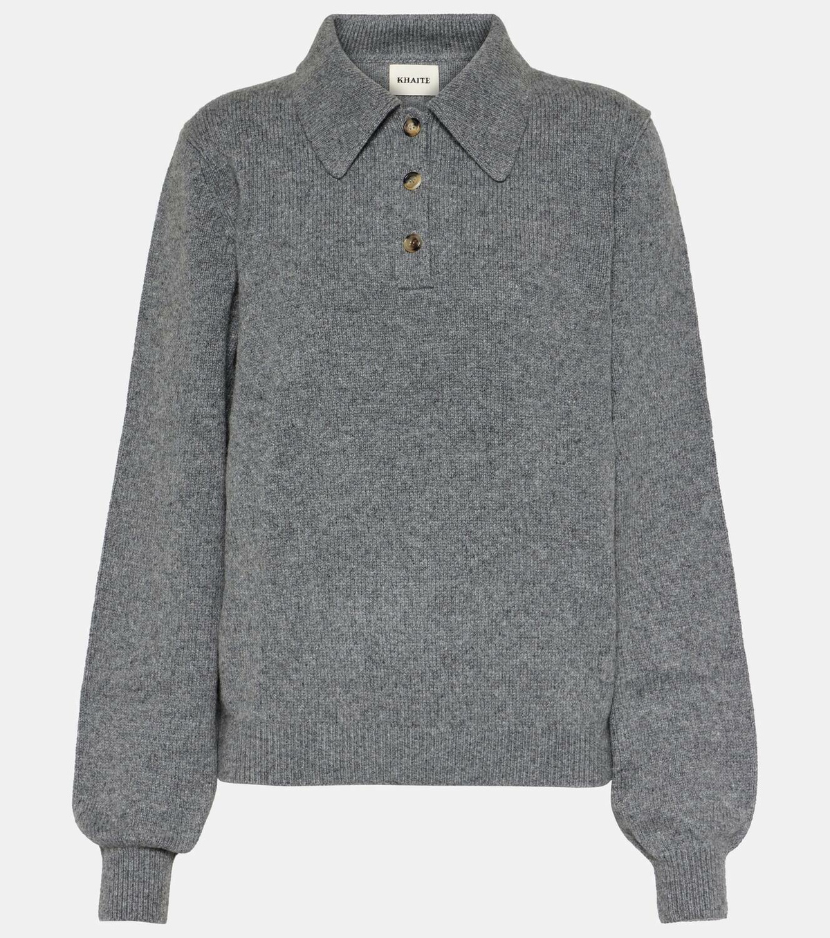 Khaite Joey cashmere-blend polo sweater