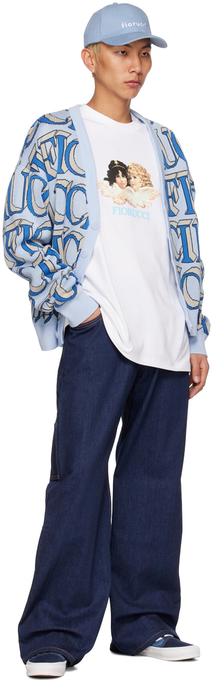 Fiorucci Blue Monogram Cardigan