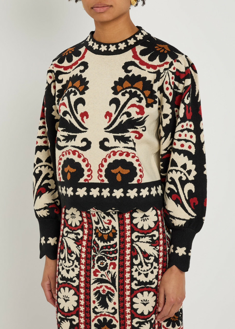 Farm Rio Jacquard Knit Jumper Multicoloured