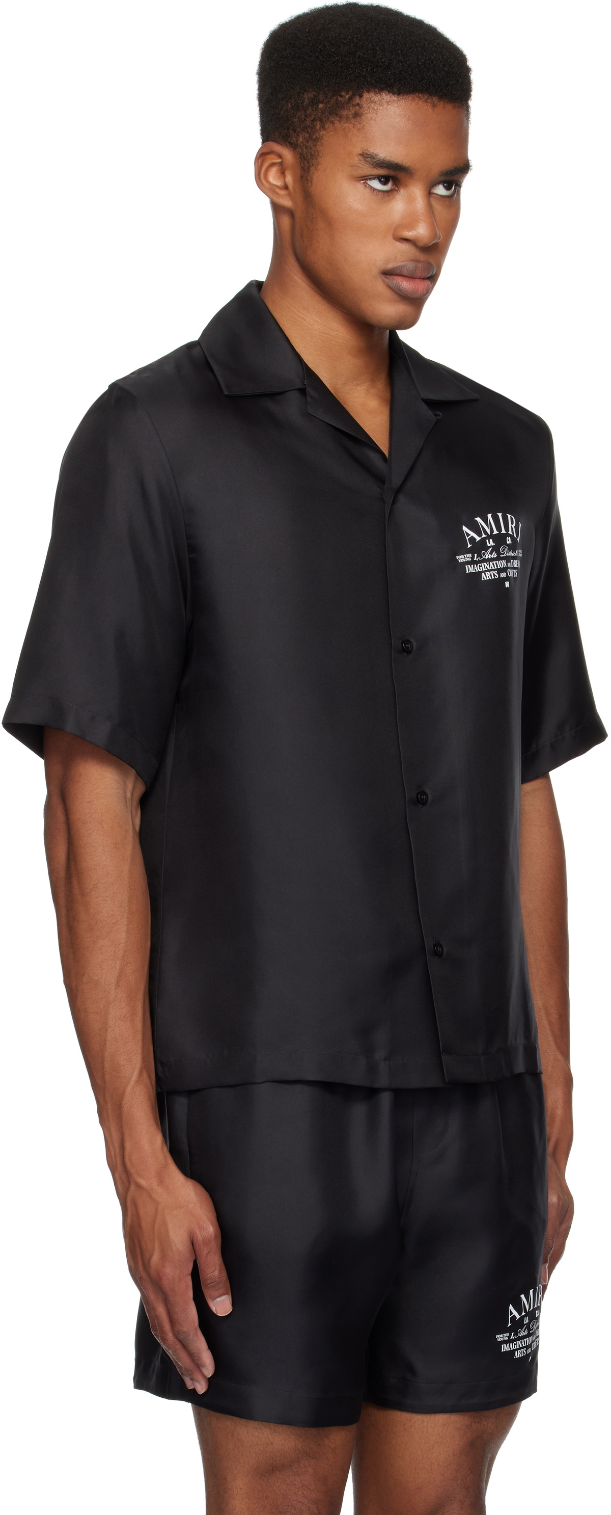 AMIRI Black 'Arts District' Bowling Shirt