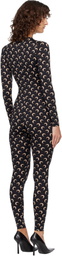 Marine Serre Black Recycled Jersey Moon Jumpsuit