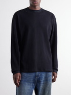 OrSlow - Waffle-Knit Cotton T-Shirt - Black